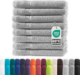 Müskaan® 8er Handtuch Set Silber, 100%