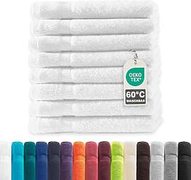 Müskaan® 8er Handtuch Set Weiß, 100% Baumwolle, 