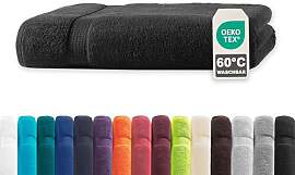 Müskaan® Handtuch Schwarz, 100% Baumwolle,