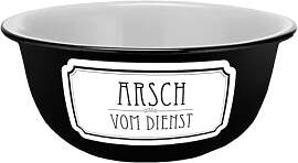 Müslischale Arsch vom Dienst Emaille-Optik 600ml, 