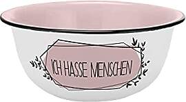 Müslischale Ich hasse Menschen Emaille-Optik
