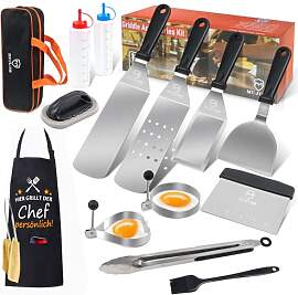 MUJUZE Grillspachtel Set,Edelstahl Teppanyaki