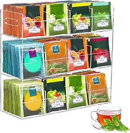 Mumisut Tee- und Teebeutel, klare Acryl Teebox mit 