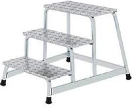 MUNK Montagetritt 50009 silber 3 Stufen, H: 60,0 cm