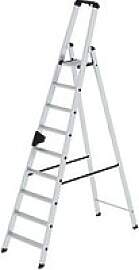 MUNK Stehleiter einseitig 40109 silber 9 Stufen,