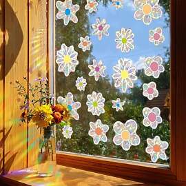 Muorruo 22 Bunte, Selbstklebende Fensteraufkleber