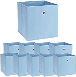 Murago - 10er Set Faltbox ca. 30x30x30 cm Blau -