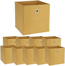 Murago - 10er Set Faltbox ca. 30x30x30 cm Gelb -