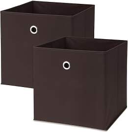 Murago 2er Set Faltbox ca. 30x30x30 cm - Braun -