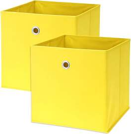 Murago 2er Set Faltbox ca. 30x30x30 cm - Gelb -