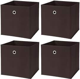 Murago 4er Set Faltbox ca. 30x30x30 cm - Braun -