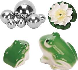 MURISE Miniteich Deko, Schwimmender Frosch aus