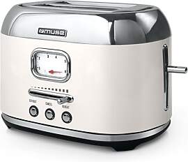 Muse Edelstahl-Toaster in beige und retro Design,