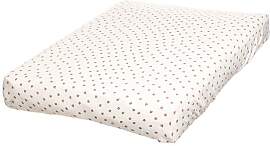 mushie - Spannbettlaken in Creme/Braun - (L)100 x