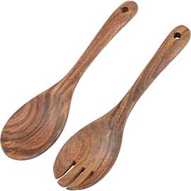 muso wood Salatbesteck, Holz Salatbesteck 2 Stück 