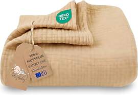Musselin Decke Babydecke Baumwolle 100 x 150 cm -