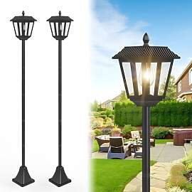 MUSUNIA Solarlaterne Für Außen Stehend 180CM