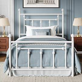 MUTICOR Metallbett 90x200 cm mit zeitlosem Design, 