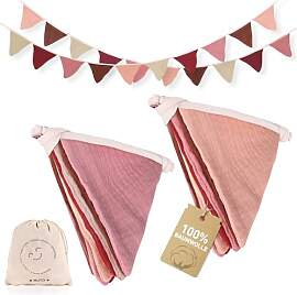 MutoToy® 2 Stück Wimpelkette Kinderzimmer, 2.7m