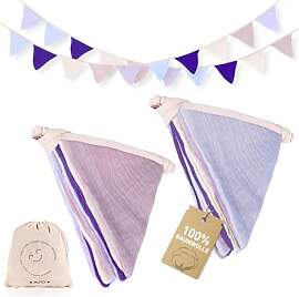 MutoToy® 2 Stück Wimpelkette Kinderzimmer, 2.7m