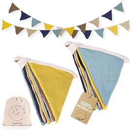 MutoToy® 2 Stück Wimpelkette Kinderzimmer, 2.7m