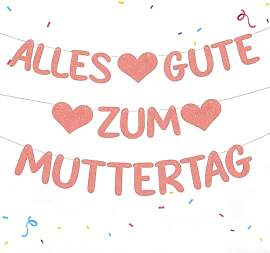 Muttertag Dekoration, Glitzernder Hängende Rosa