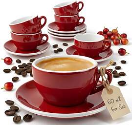 MUVELL Espressotassen Set 60 ml | Rot | Italian