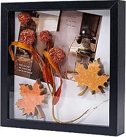 Muzilife 3D Bilderrahmen mit Echtglas 28x28 cm