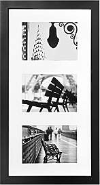 Muzilife 3er Bilderrahmen Galerie 25x50cm, Schwarz 