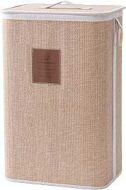 Muzilife Bambus Wäschekorb Schmal, 72L Faltbare