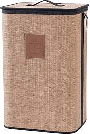 Muzilife Bambus Wäschekorb Schmal, 72L Faltbare