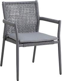 MWH Ropero Stapelsessel Aluminium mit Sitzkissen