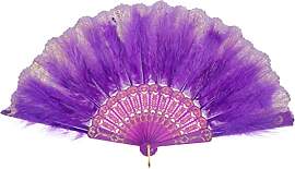 MWOOT Marabou Federfächer, 1920er Jahre Vintage