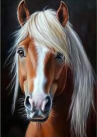 MXJSUA Diamant Painting Bilder, Braunes Pferd