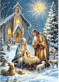 MXJSUA Weihnachtskrippe Diamond Painting