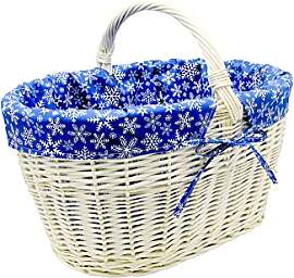 MyBer® Einkaufskorb Weidenkorb Korb aus Weide mit 