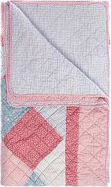My Flair Patchwork Decke rot/blau 200 x 250 cm