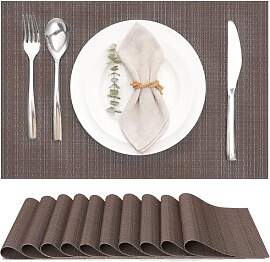 Myir JUN Tischsets Abwaschbar 10er Set, Gewebte