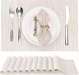 Myir JUN Tischsets Abwaschbar 10er Set, Gewebte