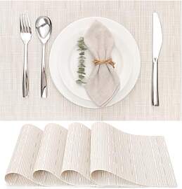 Myir JUN Tischsets Abwaschbar 4er Set, Gewebte
