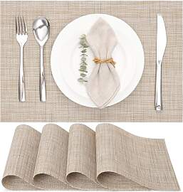 Myir JUN Tischsets Abwaschbar 4er Set, Gewebte