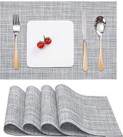 Myir JUN Tischsets Abwaschbar 4er Set, Gewebte