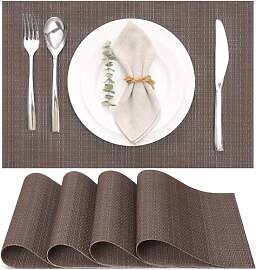 Myir JUN Tischsets Abwaschbar 4er Set, Gewebte
