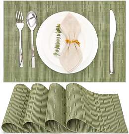 Myir JUN Tischsets Abwaschbar 4er Set, Gewebte