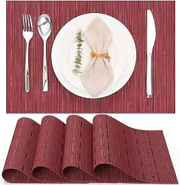 Myir JUN Tischsets Abwaschbar 4er Set, Gewebte
