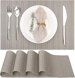Myir JUN Tischsets Abwaschbar 4er Set, Gewebte