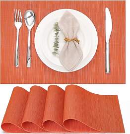 Myir JUN Tischsets Abwaschbar 4er Set, Gewebte