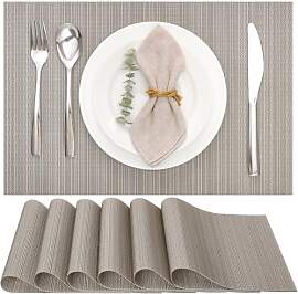 Myir JUN Tischsets Abwaschbar 6er Set,Gewebte