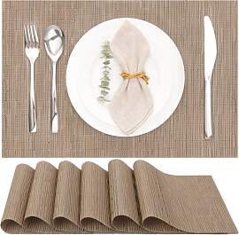 Myir JUN Tischsets Abwaschbar 6er Set, Gewebte