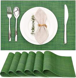 Myir JUN Tischsets Abwaschbar 6er Set, Gewebte